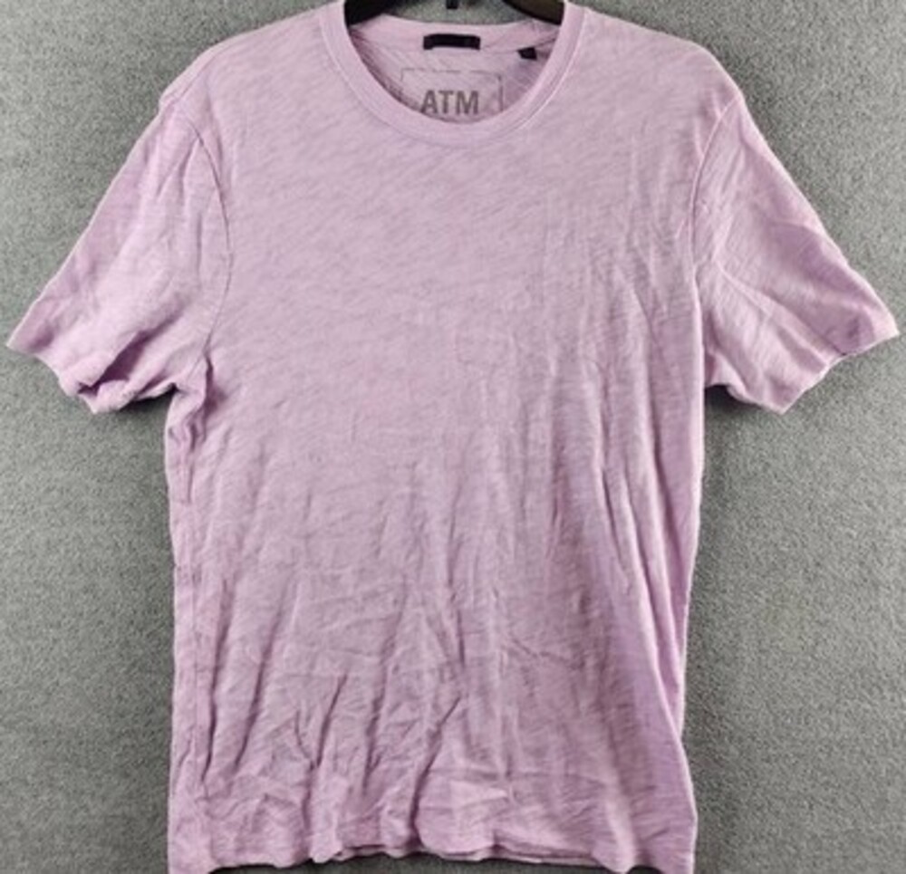 ATM Anthony Thomas Melillo Crewneck Tee Men's Small Light Lavender Heather